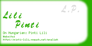 lili pinti business card